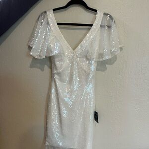 Lulu’s Sequence white dress